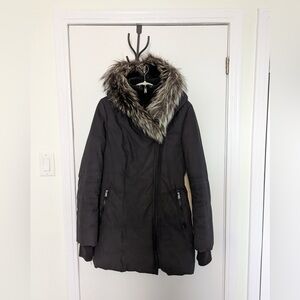 Sicily fur trimmed parka - size L